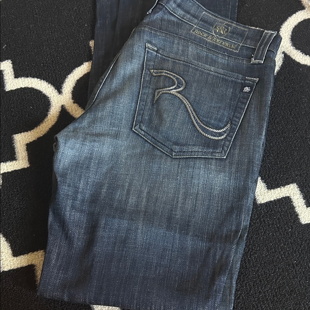 Rock & Republic Men's Dark Blue Straight Jeans